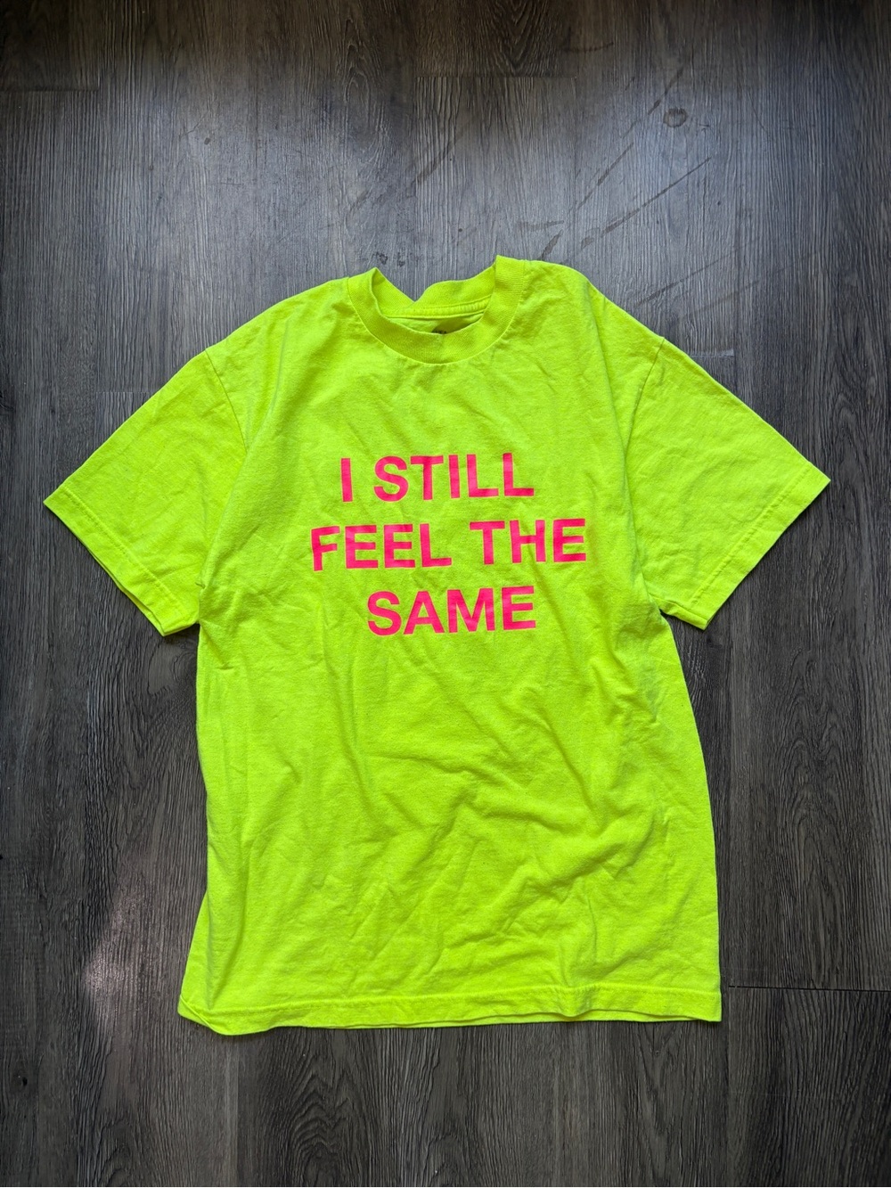 Anti Social Social Club Neon Yellow Tee with Hot Pink Print